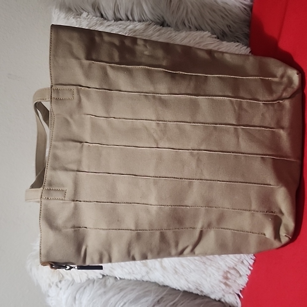 Papillon Blanc Tan Canvas Tote